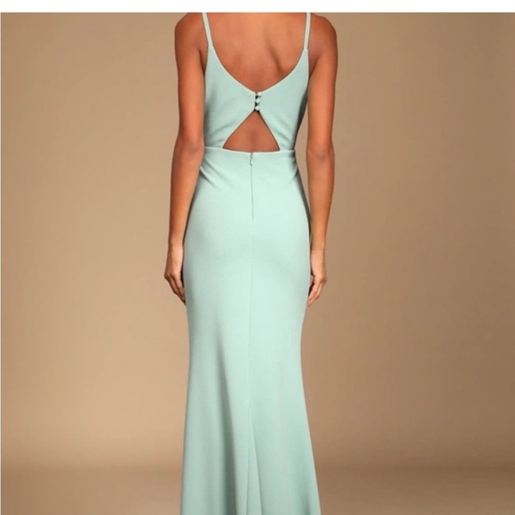 Lulus Moments of Bliss in Seafoam green maxi dress - Picture 2 of 15